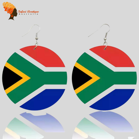 Style Four - South Africa Round Flag Earrings